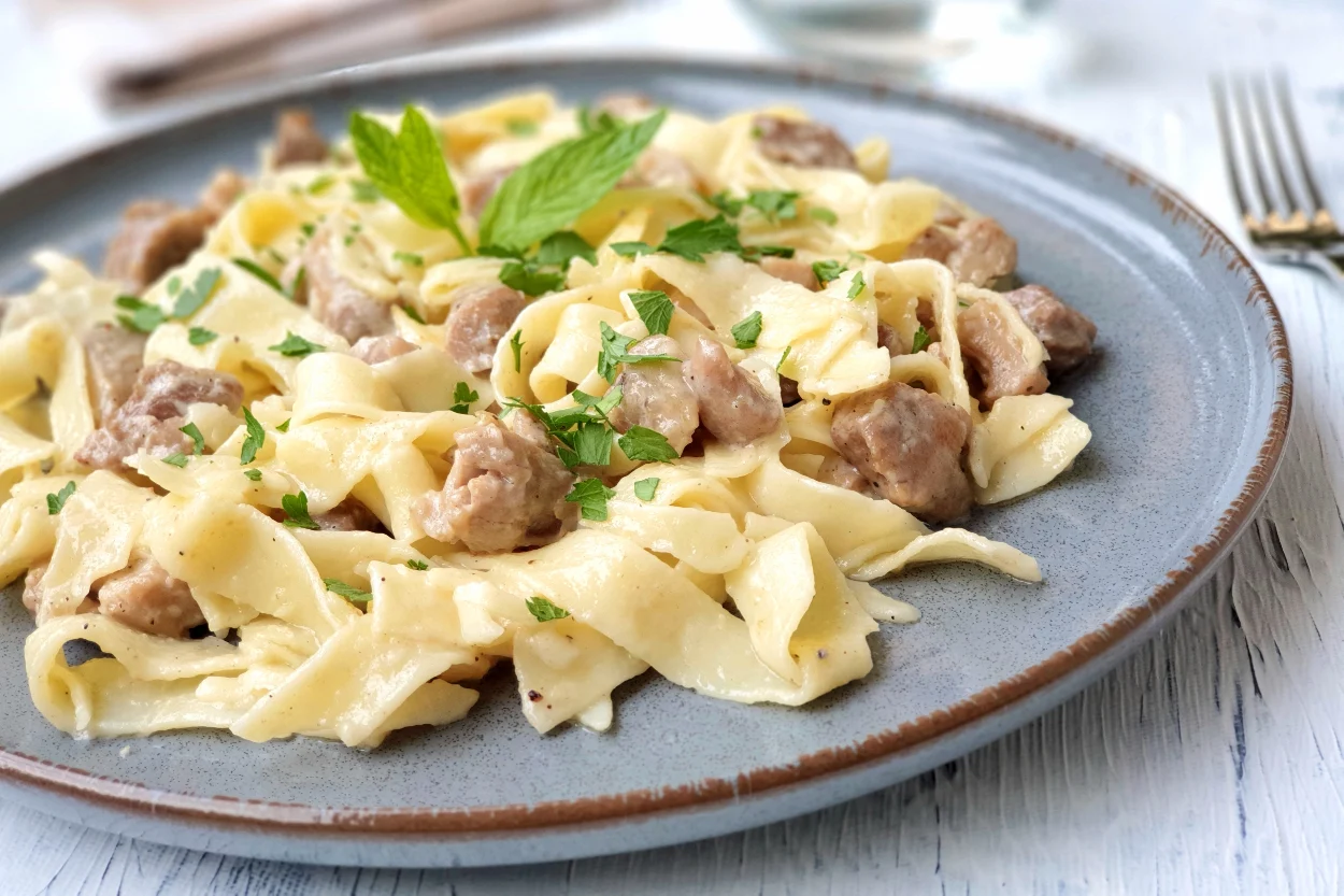 FETTUCCİNE ALFREDO ETLİ